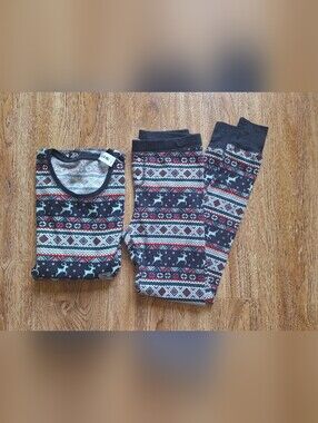 Old Navy Multi Reindeer Fair Isle Pajama Set S/M